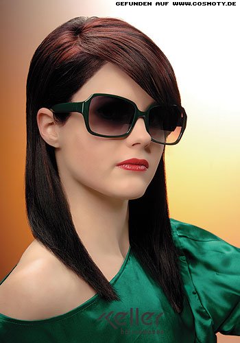 Asymetrischer Long-Pony zu glatten Längen