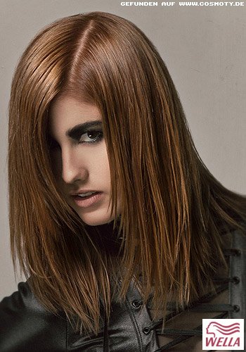 Definierter Longbob im Grunge-Look