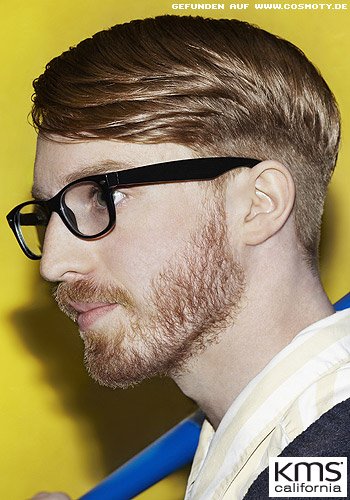 Edler Business-Look mit zurück gekämmten Haaren