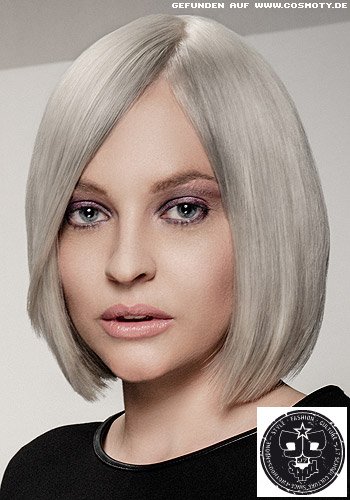 Eleganter Sleek-Bob in silbergrau