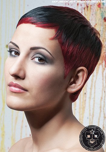 Extravaganter Pixie im Zwei-Farb-Look