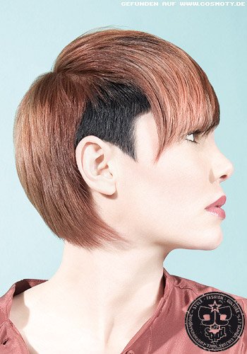 Extravaganter Undercut in zwei Farben