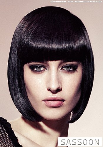 Glatter Sleek-Bob mit geradem Pony