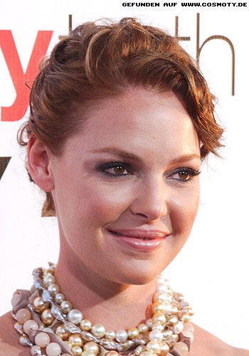 Katherine Heigl mit Nackenknoten aus hochgesteckten Locken