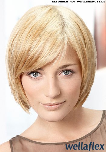 Haare kinnlang blonde Haarschnitt Kinnlang