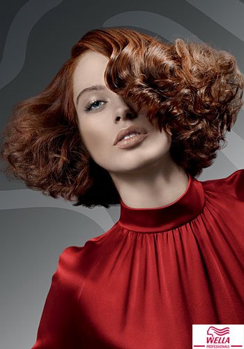 Locken-Bob im Retro-Stil