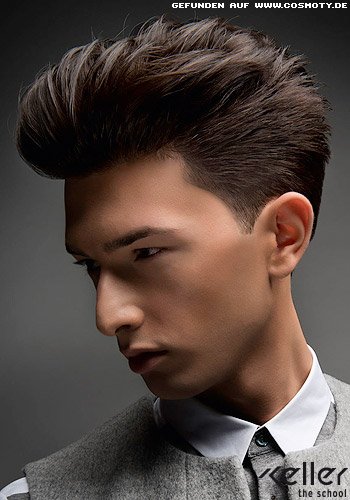 Moderner Look mit hochgestyltem Deckhaar