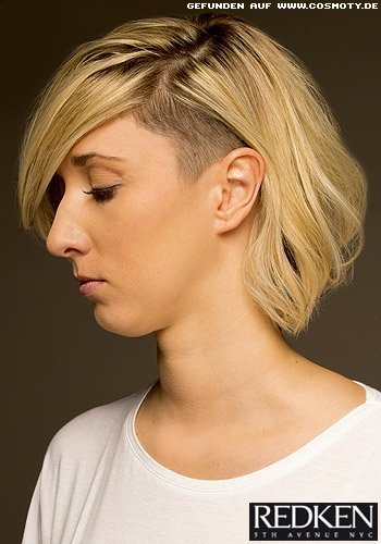 Undercut mit Deckhaar in Bob-Länge