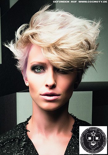 Wild gestylter Short-Cut mit schwerem Deckhaar
