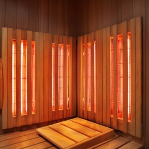 Gartenhaus-Sauna mit Infrarotlicht
