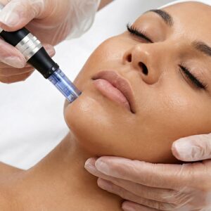 Mikronadeln in der Hautpflege: Was der Beauty-Trend kann und worauf Sie achten sollten Eine Frau bekommt grade eine Gesichtsbehandlung